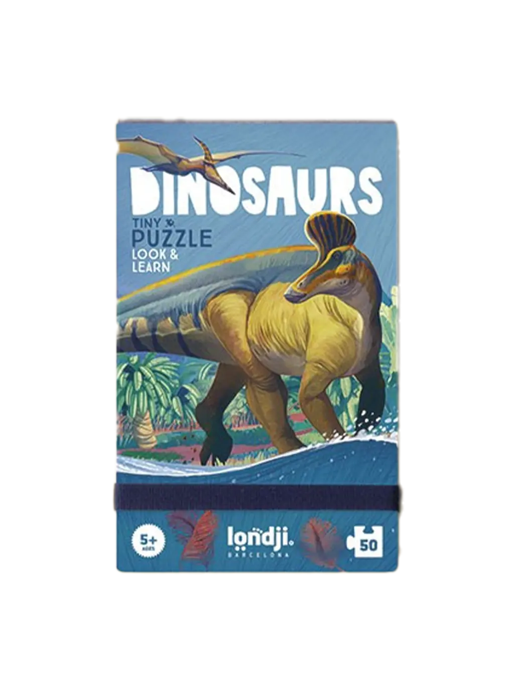 Puzzle kieszonkowe z grą obserwacyjną Dinozaury Londji BEBE Concept 