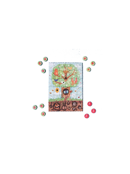 Puzzle kieszonkowe z grą obserwacyjną Jabłonka Londji BEBE Concept 