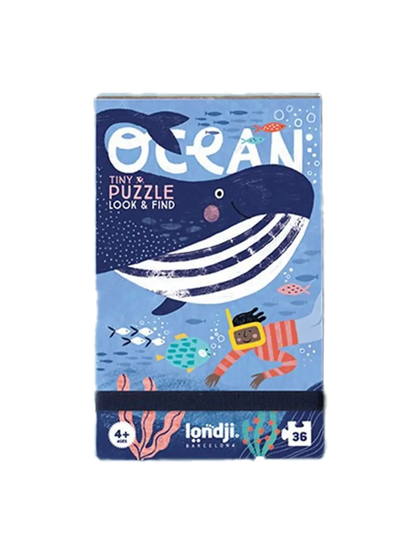 Puzzle kieszonkowe z grą obserwacyjną Ocean Londji BEBE Concept 