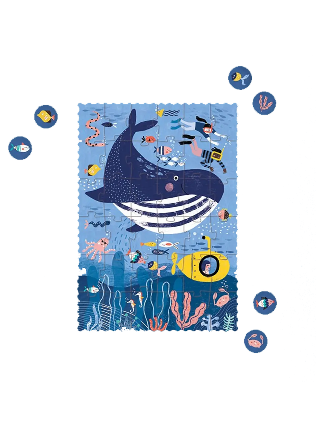 Puzzle kieszonkowe z grą obserwacyjną Ocean Londji BEBE Concept 
