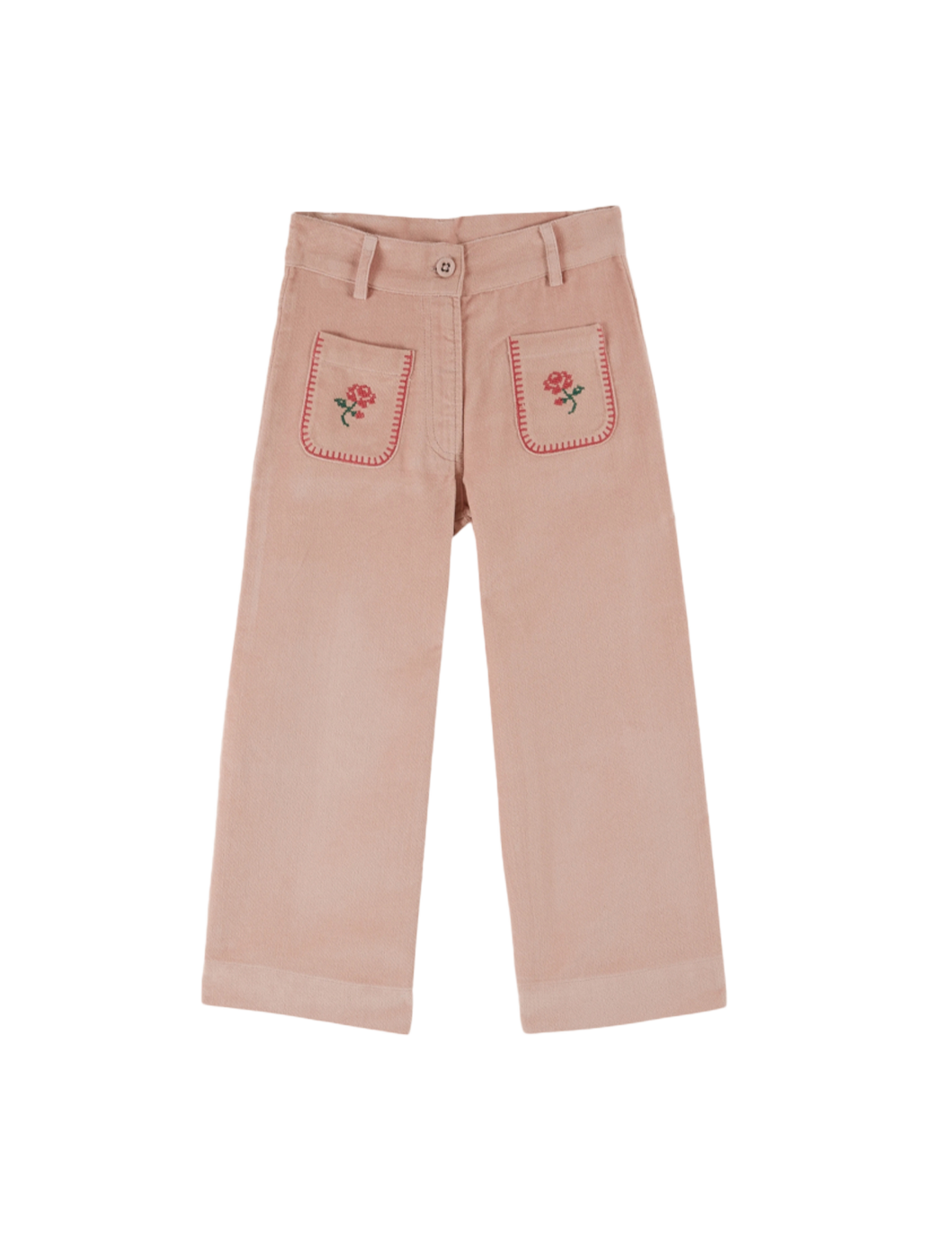 Spodnie Embroidered velvet pants PEONY