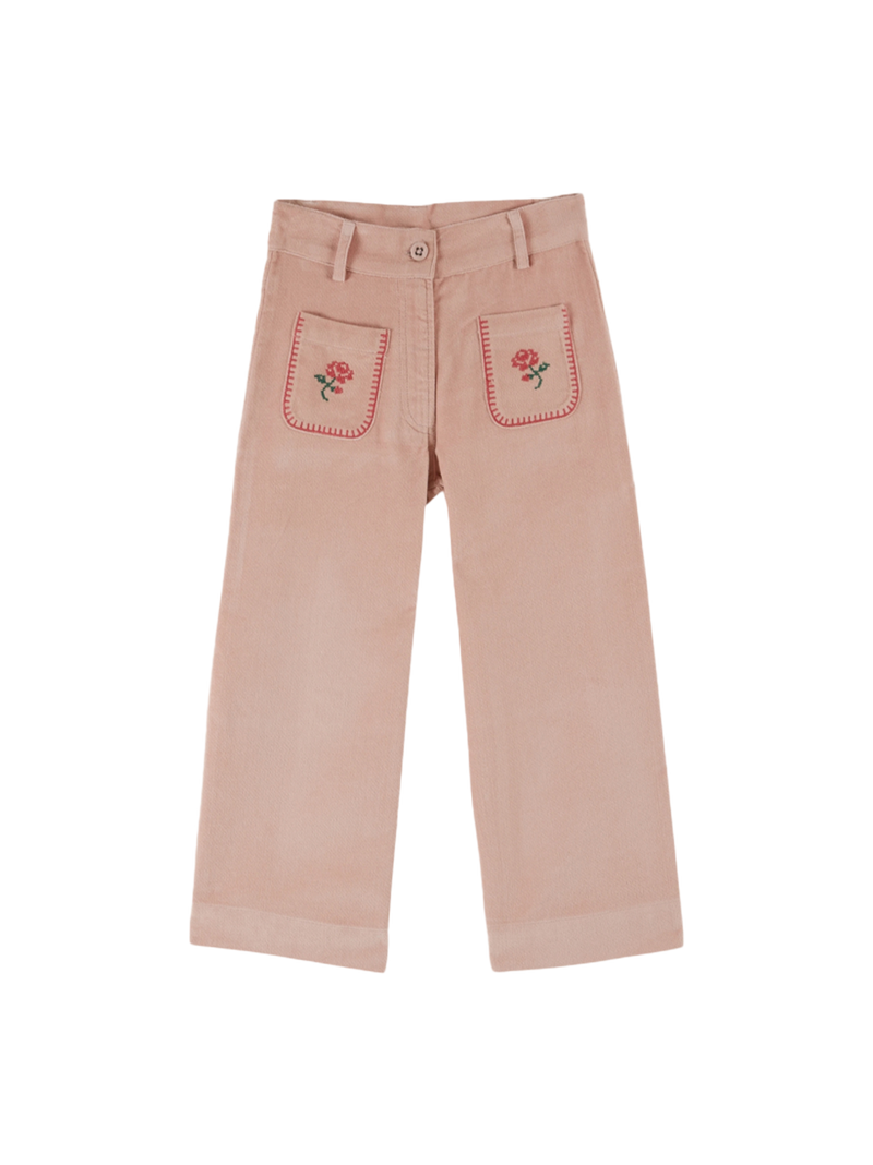 Spodnie Embroidered velvet pants