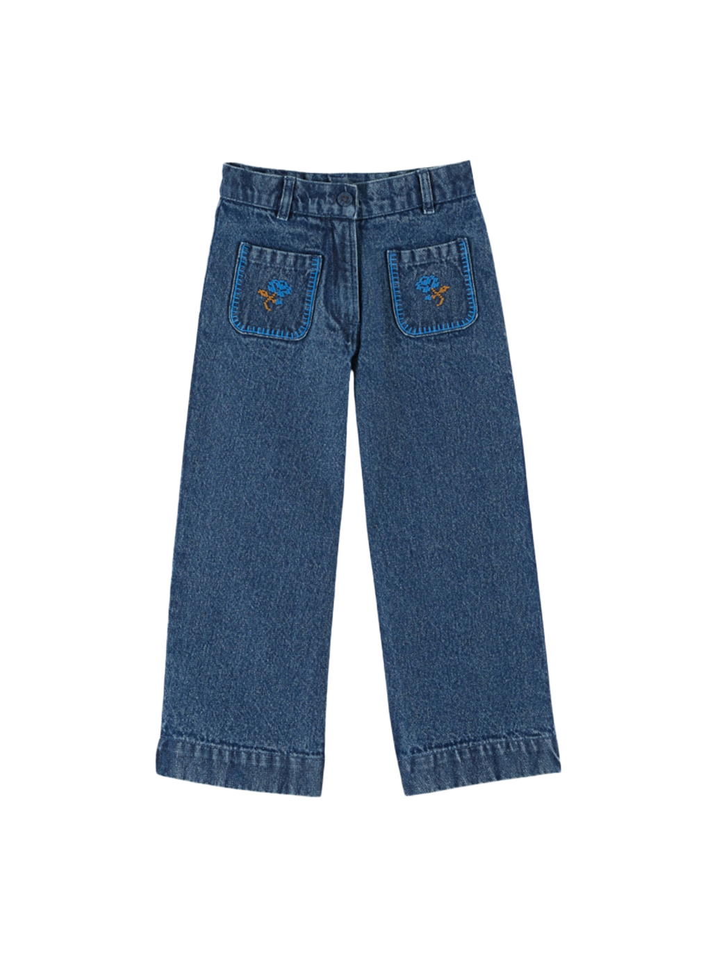 Hose Embroidered Denim Pants