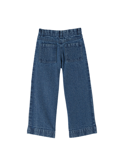 Hose Embroidered Denim Pants DENIM