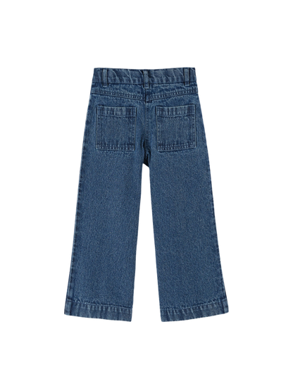 Kalhoty Hippy embroidered denim pants DENIM