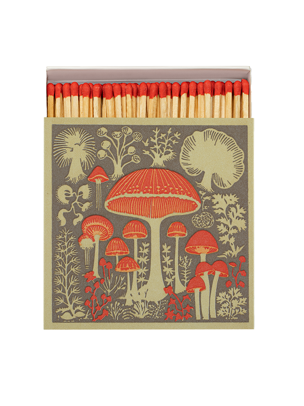 Luksusowe zapałki w ozdobnym pudełku MUSHROOM