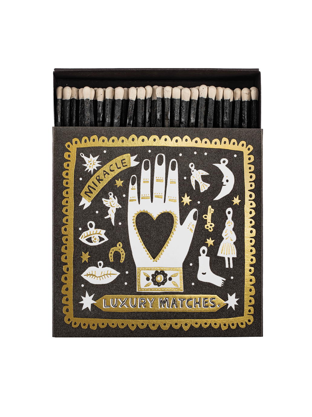 Luxury matches in a decorative box BLACK MIRACLE