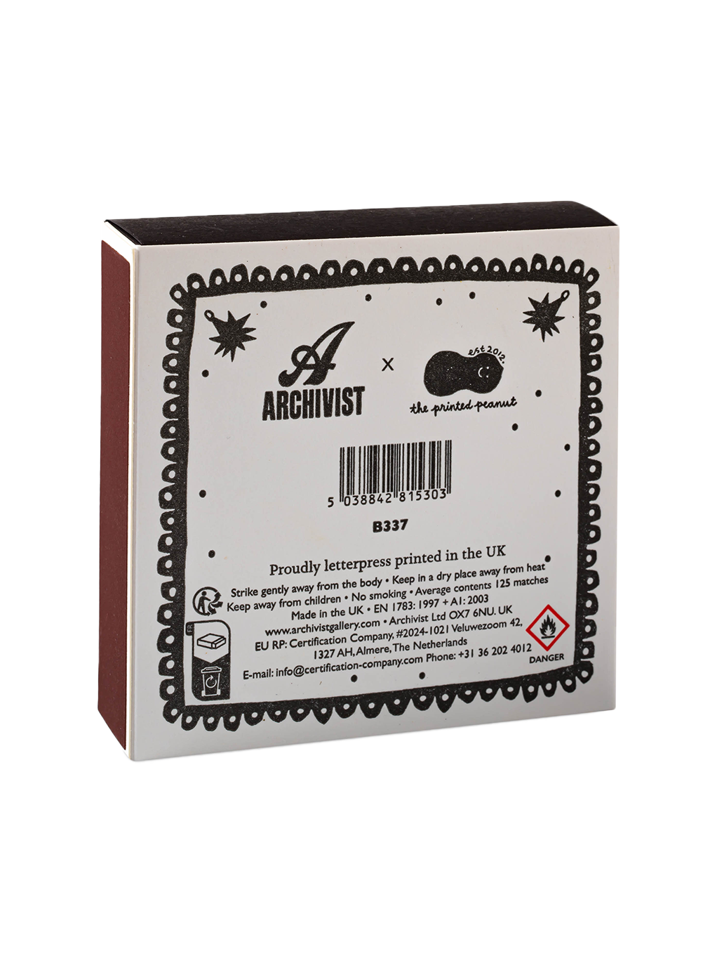 Luxury matches in a decorative box BLACK MIRACLE