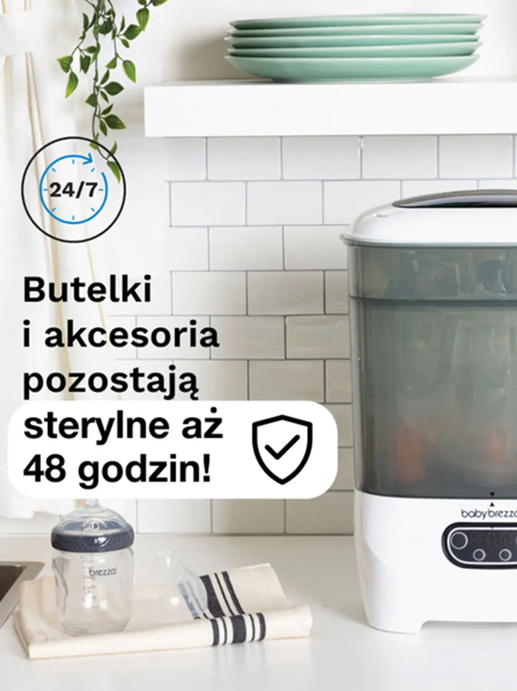 Sterylizator i suszarka do butelek Sterilizer Dryer Advanced Baby Brezza BEBE Concept 