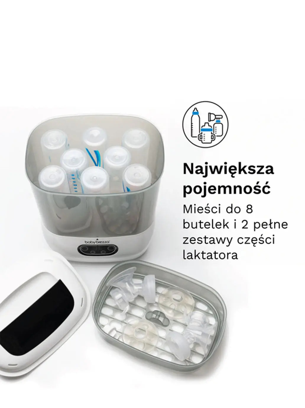 Sterylizator i suszarka do butelek Sterilizer Dryer Advanced Baby Brezza BEBE Concept 