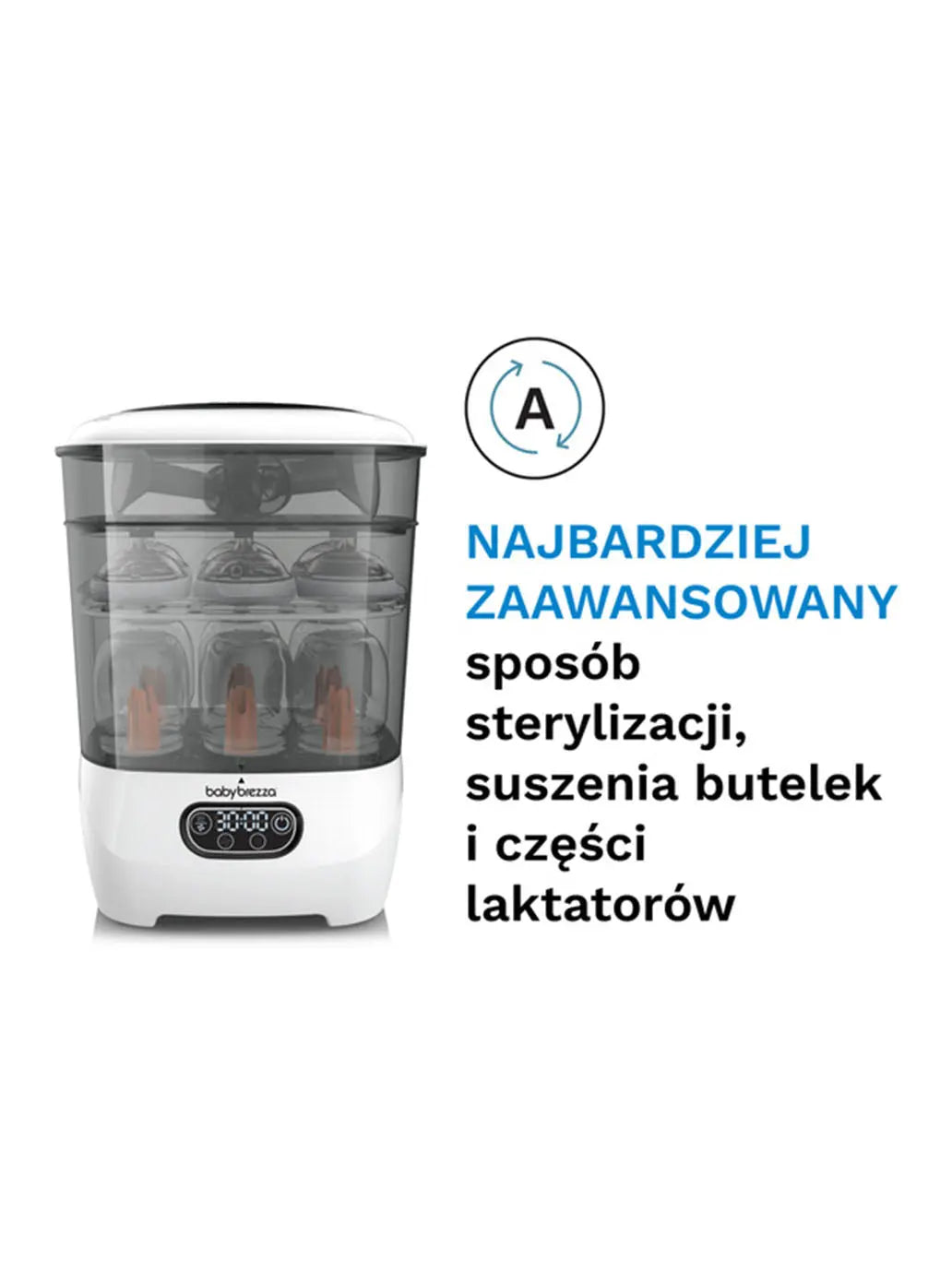 Sterylizator i suszarka do butelek Sterilizer Dryer Advanced Baby Brezza BEBE Concept 