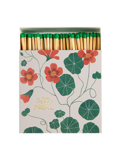 Allumettes de luxe dans une boîte décorative NASTURTIUM