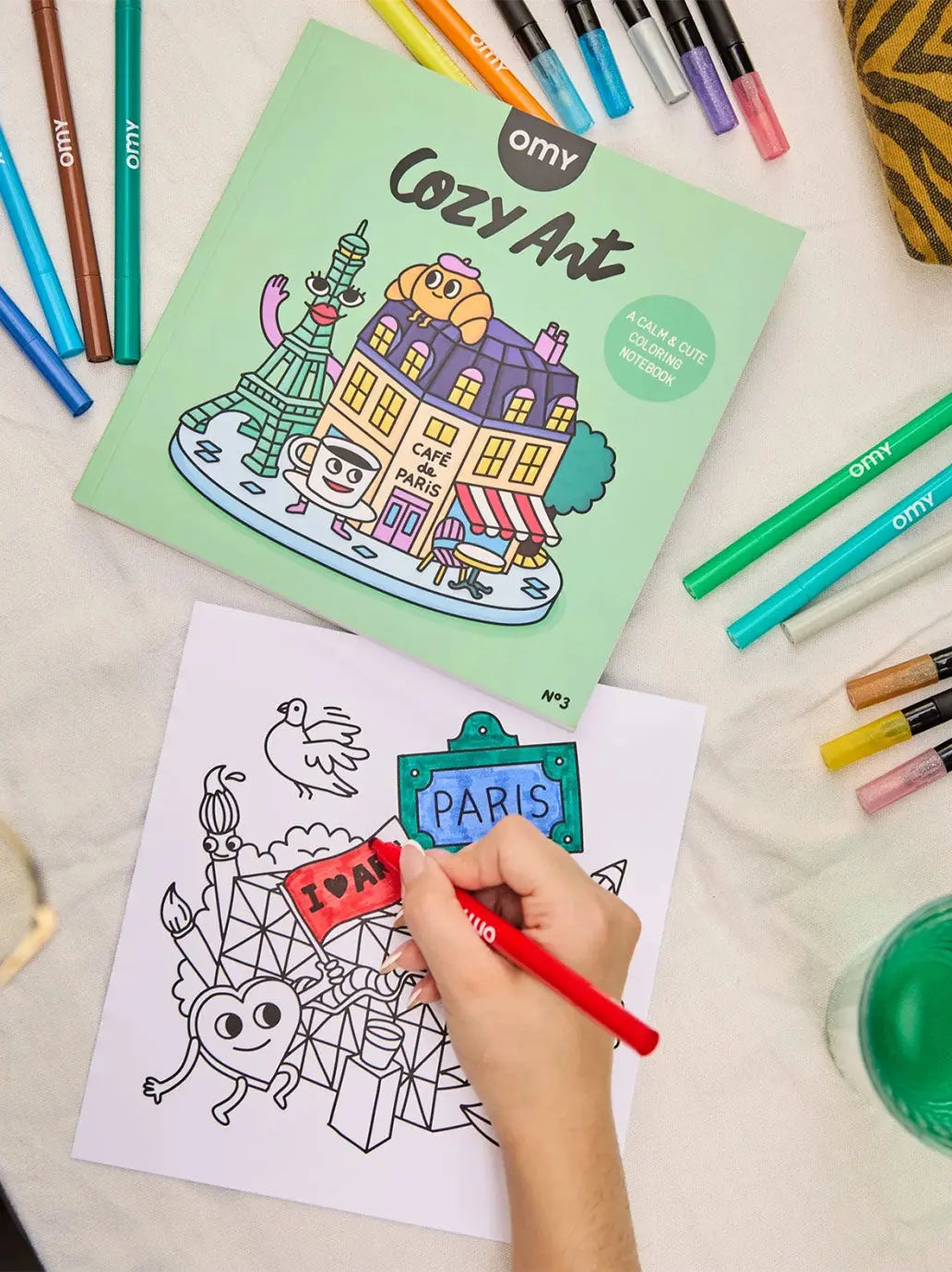 Kolorowanka Cozy Art Paris OMY BEBE Concept 