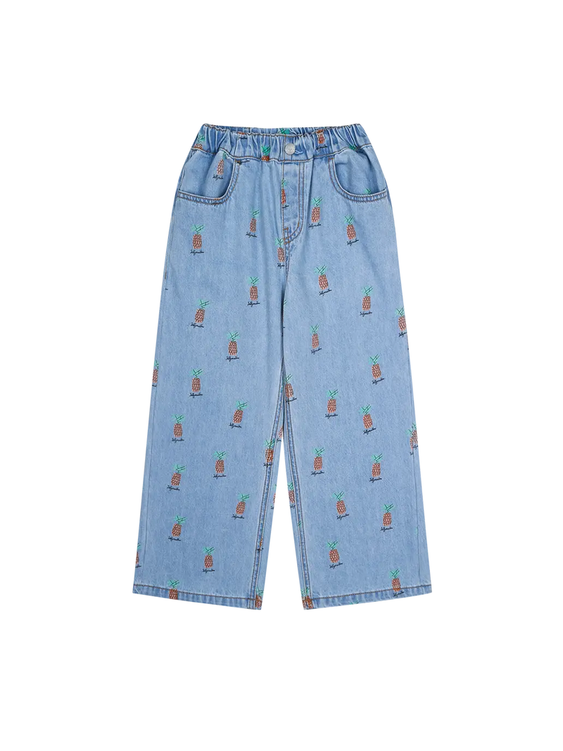 Pineapple Light Denim Pants Jelly Mallow BEBE Concept 