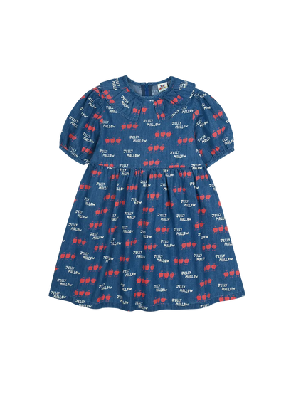 Dancing Apple Denim Dress Jelly Mallow BEBE Concept 