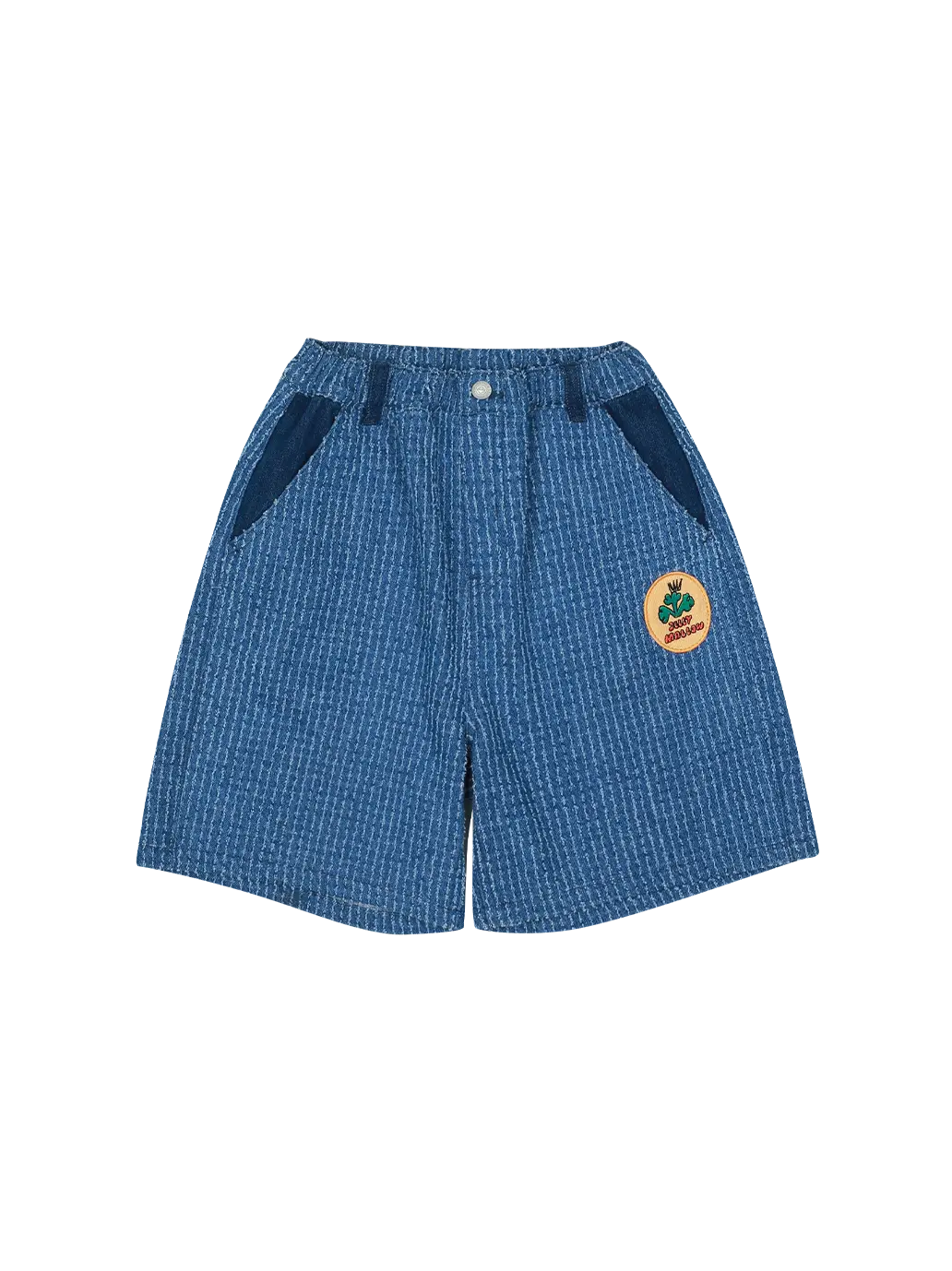 Broccoli Stripe Denim Shorts Jelly Mallow BEBE Concept 