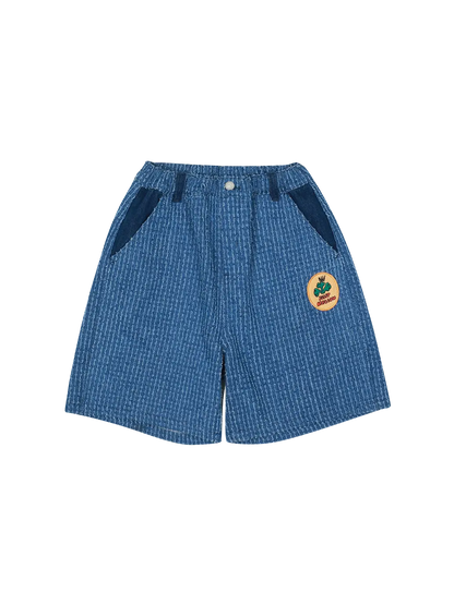 Broccoli Stripe Denim Shorts Jelly Mallow BEBE Concept 