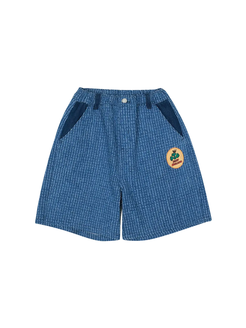 Broccoli Stripe Denim Shorts Jelly Mallow BEBE Concept 