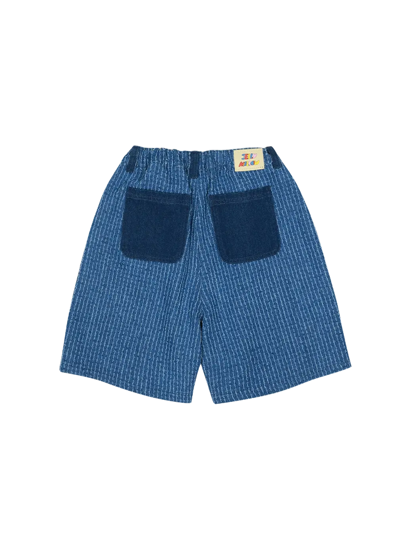 Broccoli Stripe Denim Shorts Jelly Mallow BEBE Concept 