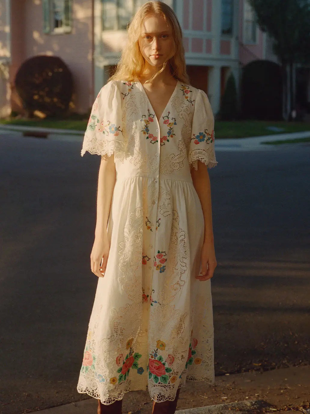 Astrid Embroidery Midi Dress SEA New York BEBE Concept 