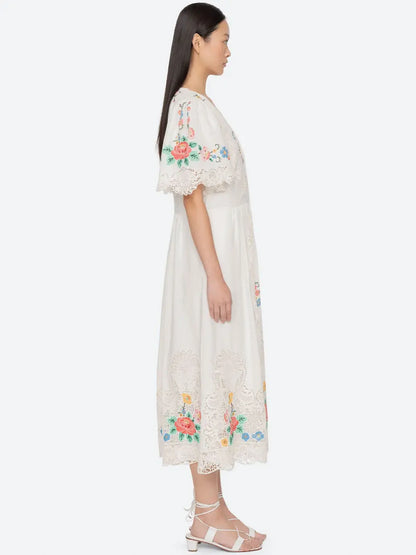 Astrid Embroidery Midi Dress SEA New York BEBE Concept 