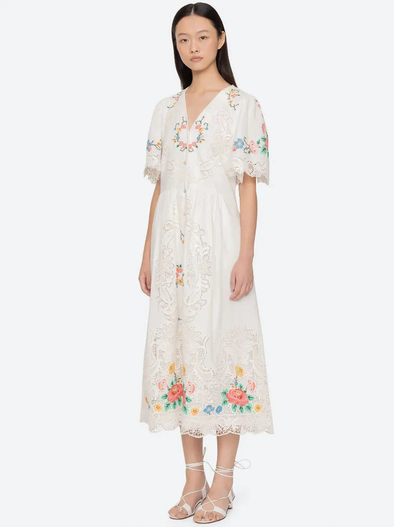 Astrid Embroidery Midi Dress SEA New York BEBE Concept 