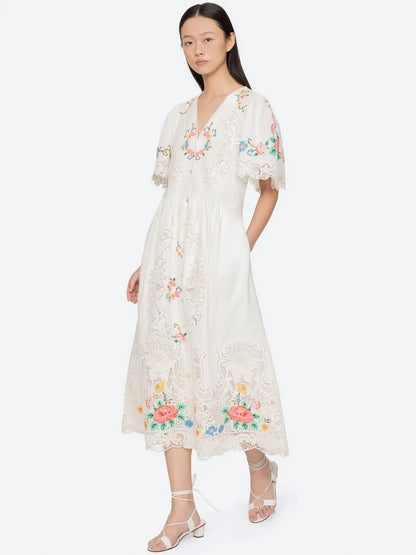 Astrid Embroidery Midi Dress SEA New York BEBE Concept 