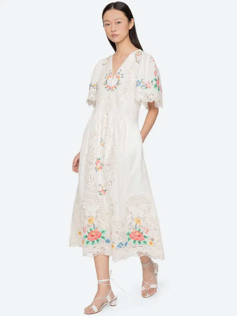 Astrid Embroidery Midi Dress SEA New York BEBE Concept 