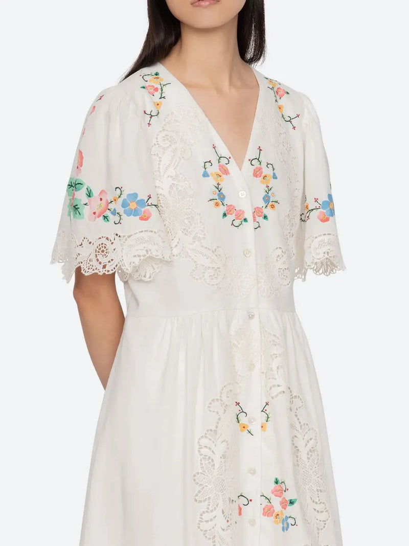 Astrid Embroidery Midi Dress SEA New York BEBE Concept 