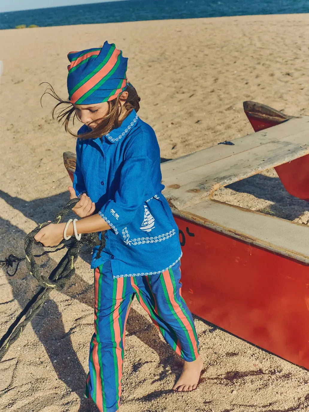 Striped Pants Navy Maison Mangostan BEBE Concept 