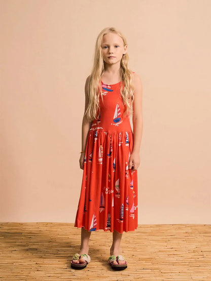Barcos Dress Red Maison Mangostan BEBE Concept 