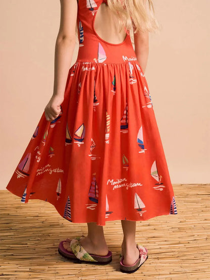 Barcos Dress Red Maison Mangostan BEBE Concept 