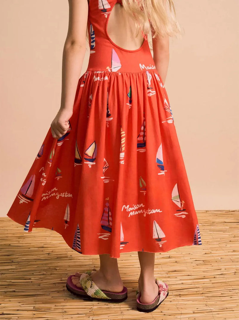 Barcos Dress Red Maison Mangostan BEBE Concept 