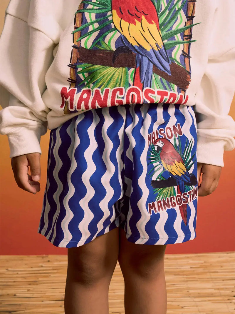 Loros Wavy Swimshorts Blue Maison Mangostan BEBE Concept 