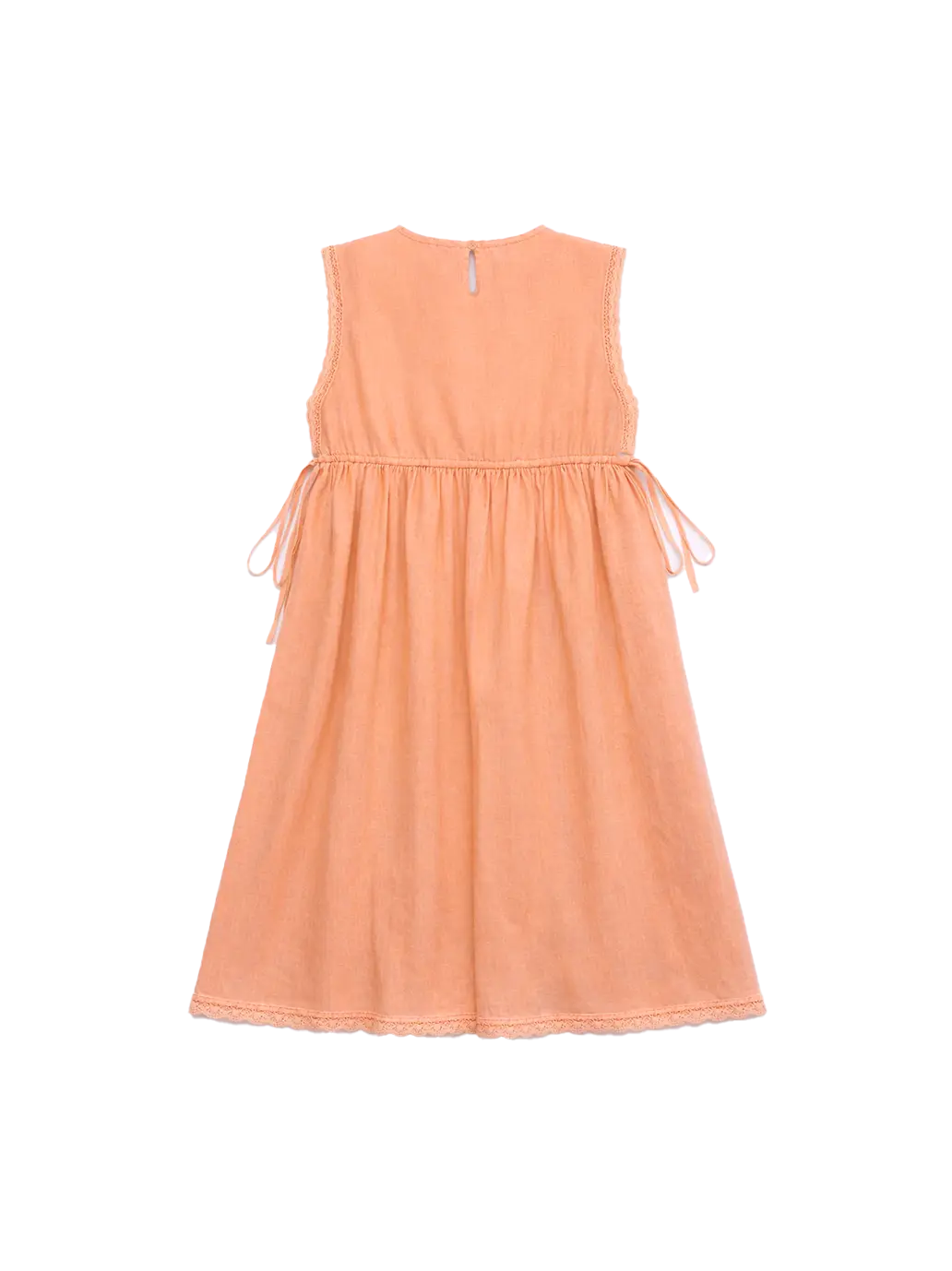 Birds Embroidered Dress Orange Maison Mangostan BEBE Concept 