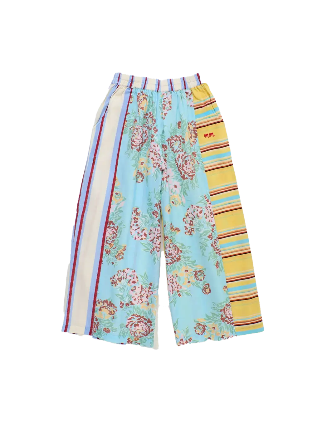 Vintage Flowers Patchwork Pants Mint Maison Mangostan BEBE Concept 