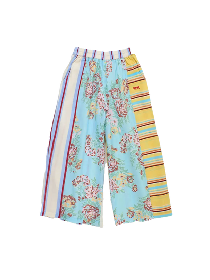 Vintage Flowers Patchwork Pants Mint Maison Mangostan BEBE Concept 