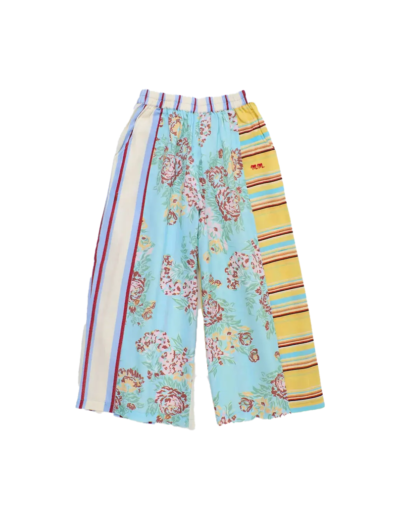 Vintage Flowers Patchwork Pants Mint Maison Mangostan BEBE Concept 