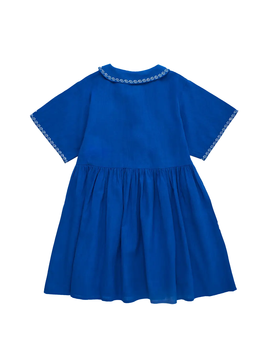 Barcos Embroidered Dress Blue Maison Mangostan BEBE Concept 