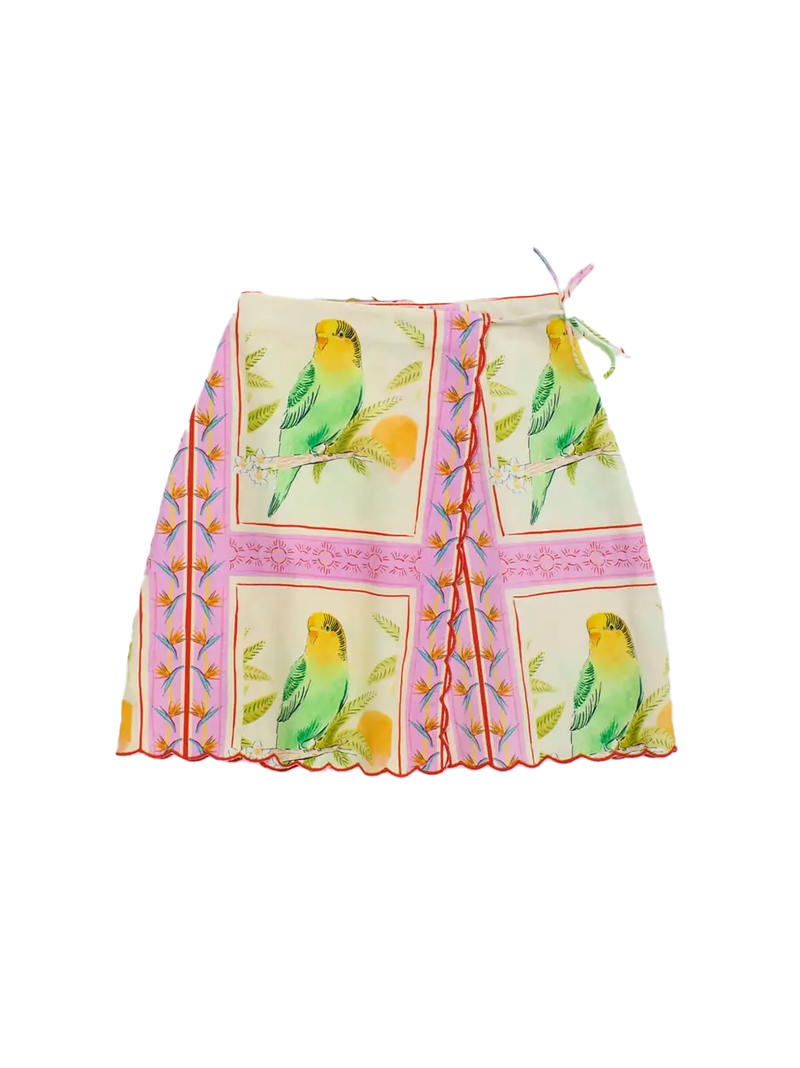 Birds Patchwork Skirt Maison Mangostan BEBE Concept 