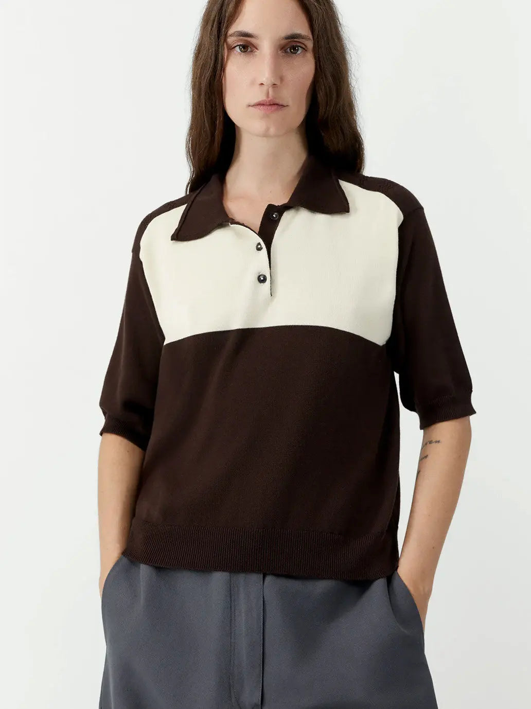 Organic Cotton Colorblock Polo Cordera BEBE Concept 