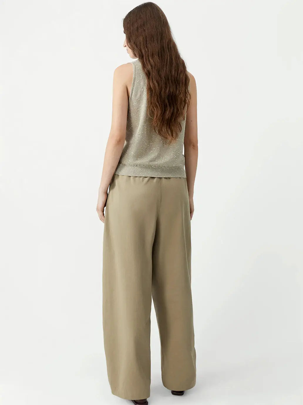 Linen &amp; Cotton Flecked Tank Top Cordera BEBE Concept 