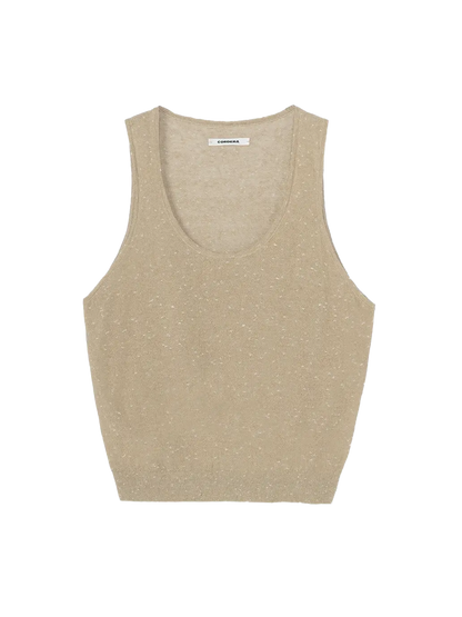 Linen &amp; Cotton Flecked Tank Top Cordera BEBE Concept 