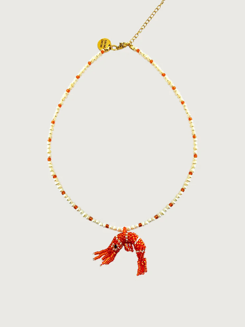 Collier bébé crevette et perles