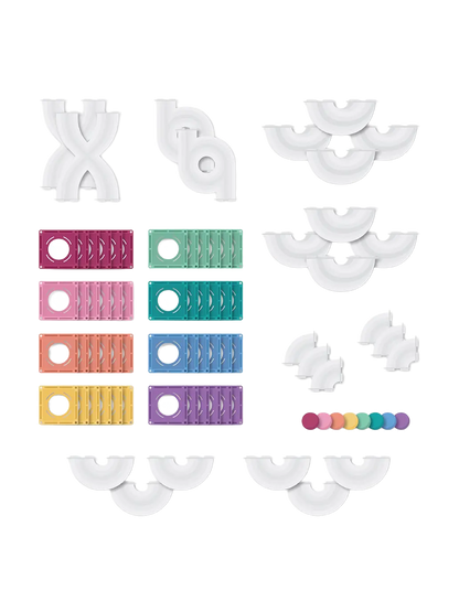 Klocki magnetyczne kulodrom Pastel Ball Run Expansion Pack Connetix BEBE Concept 