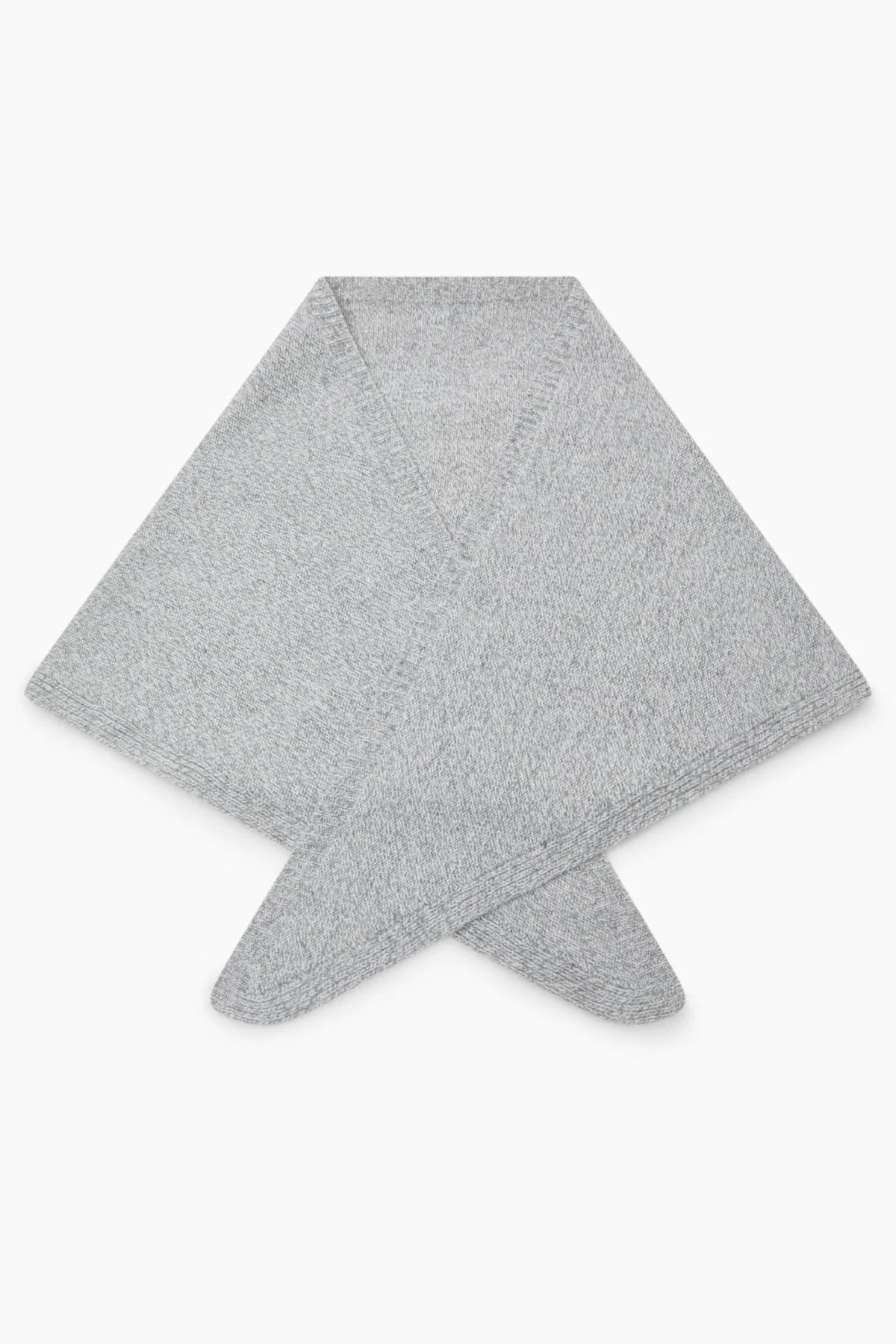 Breeze Hellgrau Melange Kaschmir- und Merino-Bandana
