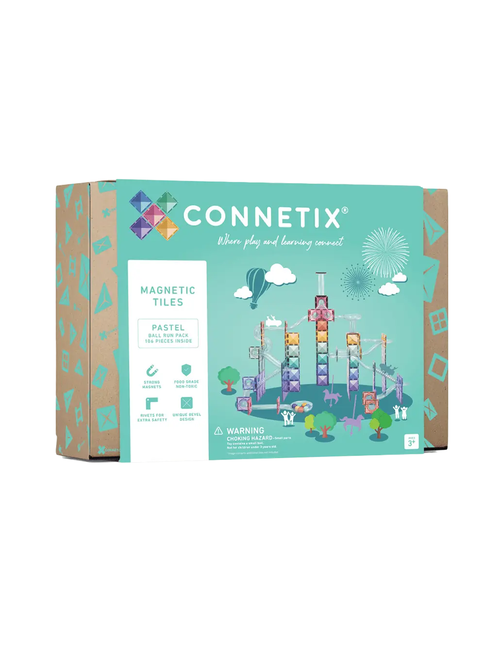 Klocki magnetyczne kulodrom Pastel Ball Run Pack Connetix BEBE Concept 