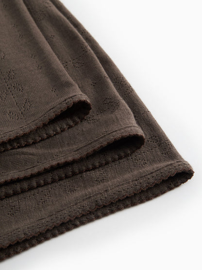 Kocyk niemowlęcy z wełny merino Alida Pointelle MarMar Copenhagen BEBE Concept 