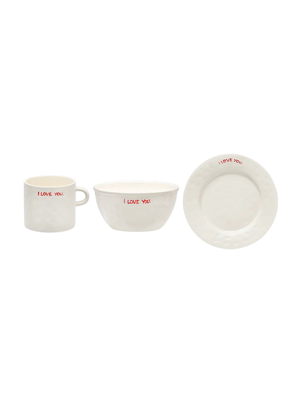 Zestaw naczyń I Love You Breakfast Set Anna + Nina BEBE Concept 