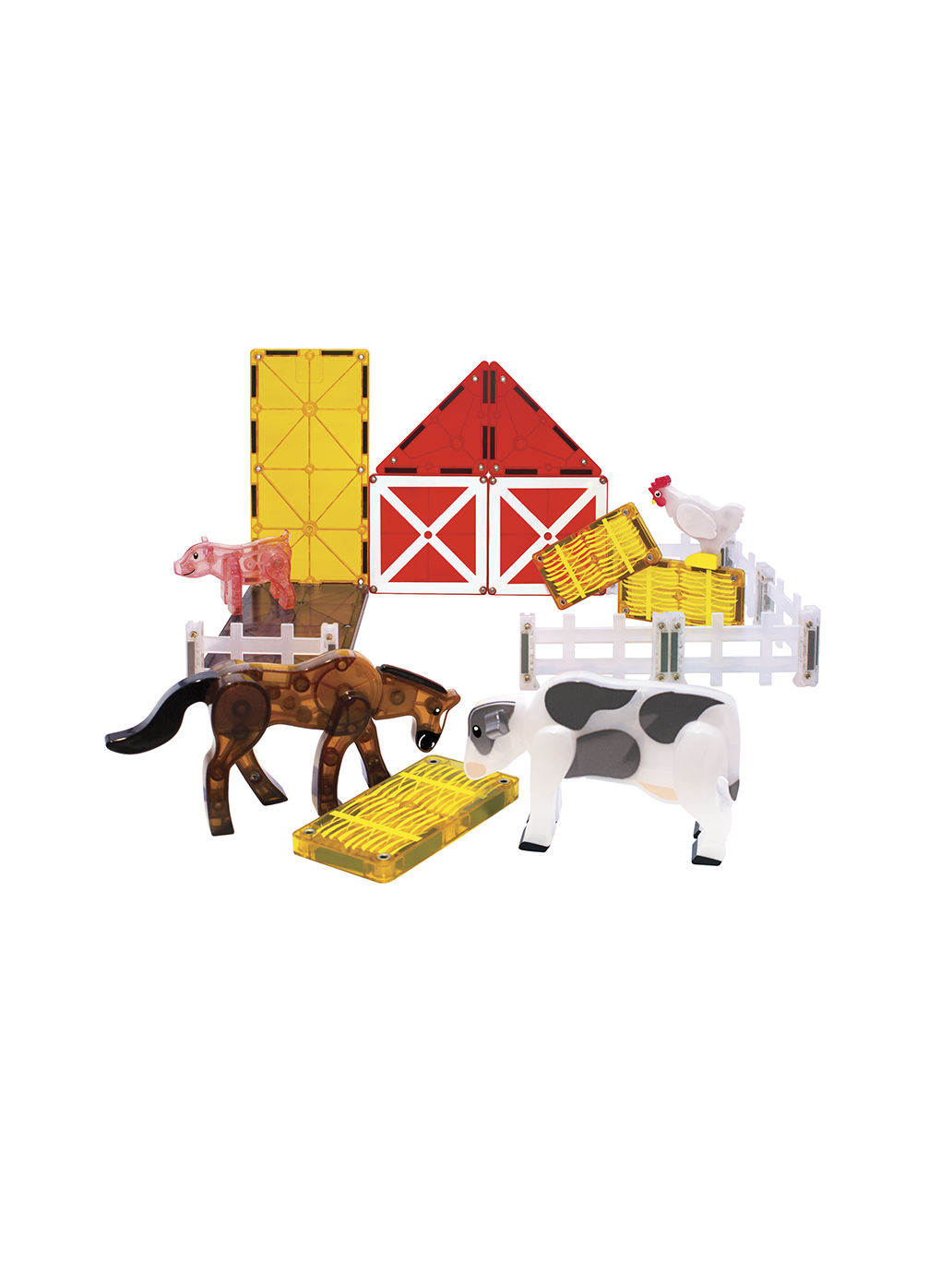 Klocki magnetyczne Farm Animals 25 el. Magna-Tiles BEBE Concept 